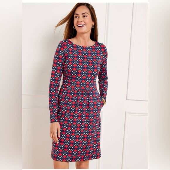 Talbots effortless Jersey A- line dress size M - Picture 2 of 10